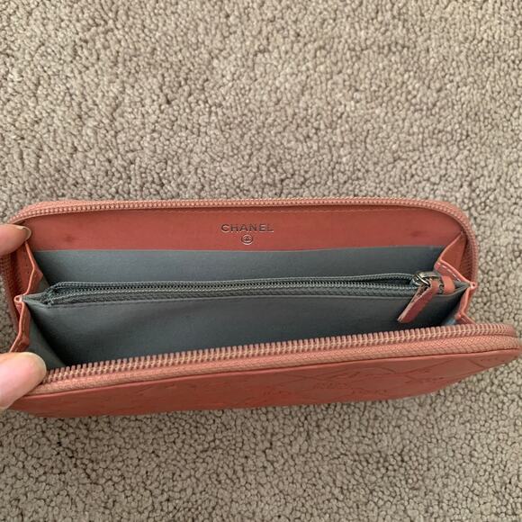 CC1008 rare Chanel women's pink zippy long leather wallet - Picture 6 of 8